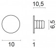 BLUM 955.1008D Tip-on plaque, a enfoncer