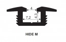 SEVROLL 01980 Hide M guidage inférieur 3m argenté