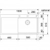 FRANKE Évier MTG 611/7L 1000x515mm onyx
