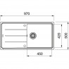 FRANKE évier BFG 611 970x500mm blanc led