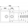 FRANKE évier MRG 651-78 780x500mm blanc led