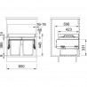 FRANKE trieur FX 60 26-11-11 1x26l+2x11l