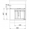 FRANKE trieur Solo 60 1x40l