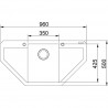 FRANKE Évier MRG 612 E 960x500mm blanc LED