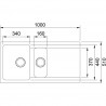 FRANKE évier OID 651 1000x510mm noir FRANKE évier OID 651 1000x510mm noir