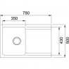 FRANKE évier OID 611-78 780x500mm gris