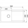 FRANKE évier OID 611 940x510mm gris FRANKE évier OID 611 940x510mm gris