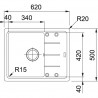 FRANKE Évier BFG 611-62 620x500mm cachemire
