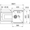 FRANKE évier UBG 611-86 860x500mm cachemire