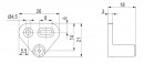 K-StrongLocks Serrure 3 voies pour cylindre interchangeable + tiges 1200mm De
