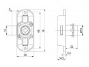 K-StrongLocks Serrure 3 voies pour cylindre interchangeable + tiges 1200mm De
