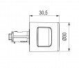 LEHMANN bouton de verrouillage P2/P4 42.2 gauche nickel mat