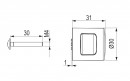 LEHMANN Imitation bouton verrou P2/P4 424 nickel mat