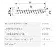 SPAX vis a bois 3x20 tete demi-ronde TXS, W, 4C