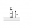 HETTICH bouton 9208071 Arnum 10/10 inox