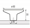 HETTICH bouton 9266142 Tardiano 60 noir mat
