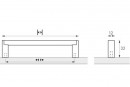 HETTICH poignée 9208074 Bermeo 141/128 imitation inox