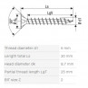 SPAX vis a bois 5x30 tete fraisée PZ,W,4C MH