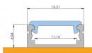 StrongLumio profilé LED Arbona, 2000mm alu elox