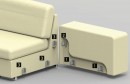 HETTICH 1.23.100.01.05 CoFix M habillage suspendu fixe double face
