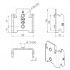 HETTICH 1.23.100.01.05 CoFix M habillage suspendu fixe double face