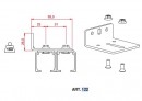TERNO support de guidage supérieur art.122 40 - 80kg