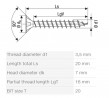 SPAX vis a bois 3,5x20mm tete fraisée TXS W 4C MH