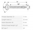 SPAX vis a bois 4x30mm tete fraisée TXS W 4C MH