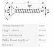SPAX vis a bois 4x30mm tete fraisée PZ W 4C MH