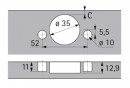 HETTICH 9091491 Sensys 8631 B12,5 TH53 sans amortisseur pour presse