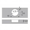 HETTICH 9090310 Sensys 8631i charniere encastrée 95° SiSy, ép. jusqu'a 32mm, 45x
