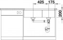 BLANCO 523588 Évier Subline 480/320-U InFino manuél Silgranit PuraDur blanc