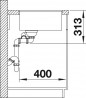 BLANCO 523568 Évier Subline 340/160-F Silgranit InFino manuel anthracite