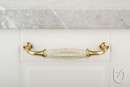 TULIP poignée Country 128 bronze ancien/porcelaine beige