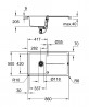 GROHE 31640AP0 Évier K400 50-S 860 x 500mm granit noir