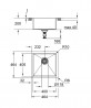 GROHE 31578SD1 évier K700 45-S avec 1 secteur, acier inox brossé