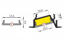 StrongLumio moulure de recouvrement F pour profil LED 14 clipsable 3000mm laiteu
