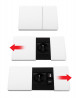 VersaPad 1x prise électrique 1x USB 1x RJ45 blanc