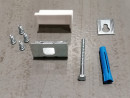 Ferrures suspendues latérales sans cheville blanc