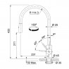 FRANKE Robinet FC 0045.504 Eos Neo douche/courant inox or FRANKE Robinet FC 0045.504 Eos Neo douche/courant inox or