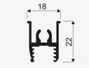 SEVROLL 05301 rail de guidage supérieur 1,7m noir mat