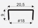 SEVROLL 05295 profil "U" pour stratifié 18mm 3m noir mat