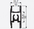 SEVROLL 03606 barre de liaison H30 décor 3m noir mat
