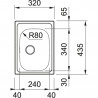 FRANKE Évier ETX 610-24 320x435mm inox