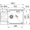 FRANKE évier UBG 611-78 BB 780x500mm sahara