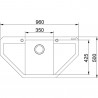 FRANKE évier MRG 612 E 960x500mm noir mat