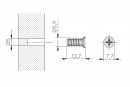 IF-vis a bois 6x12,7mm tete fraisée pour supports Minisecury