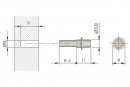 IF Flipper tenon O5mm L8,5mm zinc white