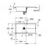 GROHE 31641AP0 Évier K400 60-C 1000 x 500mm granit noir