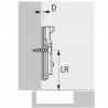 HETTICH 9289590 Veosys charniere appliquée inox vis a bois TH52x5,5 SiSy